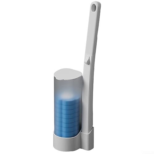 DAZZLEEX Wand-WC-Zauberstab-Set, Einweg-Toilettenbürstenkopf, Einweg-Ersatzbürstenkopf-Set, weiß von DAZZLEEX