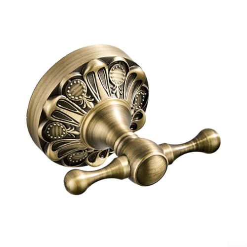 DAZZLEEX Wandhaken aus Messing im Vintage-Stil mit dekorativem Blumenboden, Einzel-Kleiderbügel für Badezimmer, Wohnzimmer, Kleidung, Handtuch, Hut DAZZLEEX Wandhaken aus Messing im Vintage-Stil mit dekorativem Blumenboden, Einzel-Kleiderbügel für Badezimmer, Wohnzimmer, Kleidung, Handtuch, Hut von DAZZLEEX