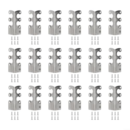 Eckenschutz aus Metall 6er Set für Sockelleisten Abschirmung mit Vintage Design Aesthetic (Silber 18pcs) von DAZZLEEX