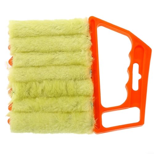 Effektiver Staubwedel für Jalousien aus Mikrofaser, einfache Handhabung und minimaler Aufwand für fleckenlose Reinigung (Orange) von DAZZLEEX