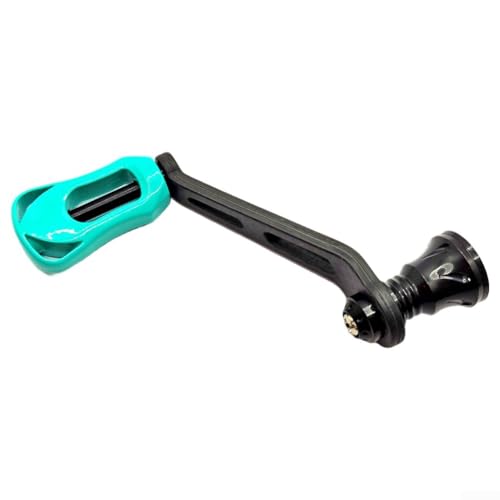 Einzelwippgriff für DAIWA FUEGO mit 70 mm Armlänge und Kohlefaser-Schraubknauf, inklusive zwei Kugellagern (blau-lila) von DAZZLEEX