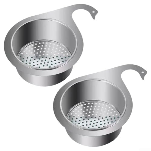 Einzigartiges Schwanen-Design Edelstahl Siebkorb 2 Stück für effiziente Küchenspüle (großer Schwan) von DAZZLEEX