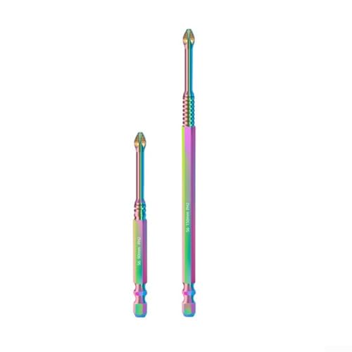 Elektrisches Schraubendreher-Bit-Set mit industriellem legiertem Stahl, magnetische Kreuzkopf-Spitzen mit rutschfestem Muster, mehrere Längen von 50 mm bis 150 mm für verschiedene Anwendungen (90 + von DAZZLEEX