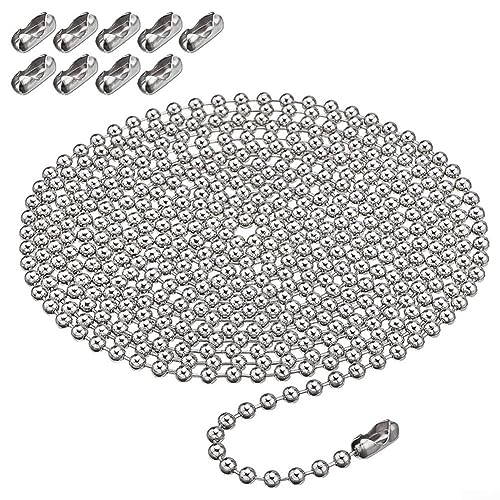 Ersatz-Perlenkette aus Metall für Jalousien, 10 Verbindungsstücke (Ketten- und Schnallenset) von DAZZLEEX