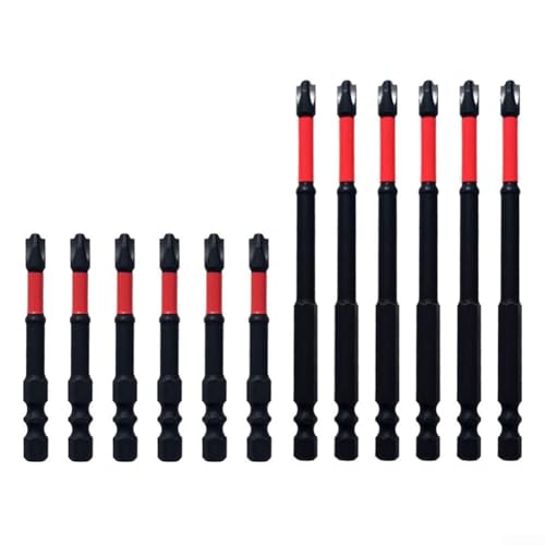 FPH2 Schraubendreher-Bit-Set für Elektriker mit Gummi-Isolierhülse, gehärtete Stahllegierung, Kompatibilität mit mehreren Bohrertypen von DAZZLEEX