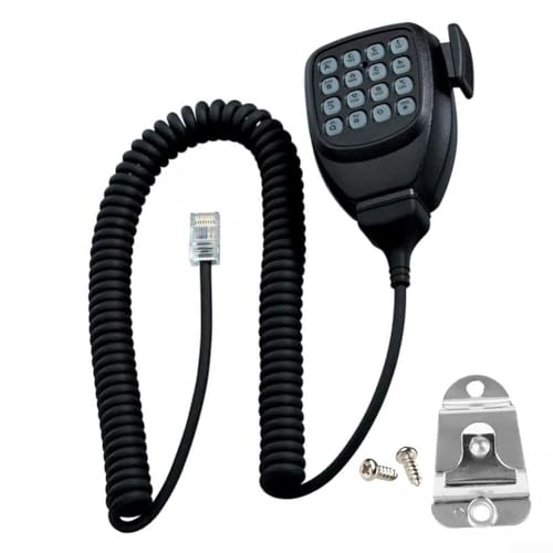 Fahrzeugkommunikationsmikrofon MC59 für Kenwood TM271A TM281A TM471A TMD710A TMV71A mit Rauschunterdrückung und geschirmtem Kabel von DAZZLEEX