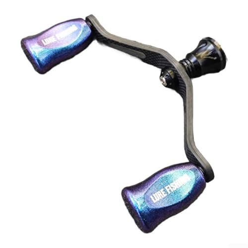For EXLSTLT FOR FUEGO 25g Carbon Fiber Double Rocker Handle for Spinnings Reel Application, Compatible with Popular Reel Series (Blue Purple) von DAZZLEEX