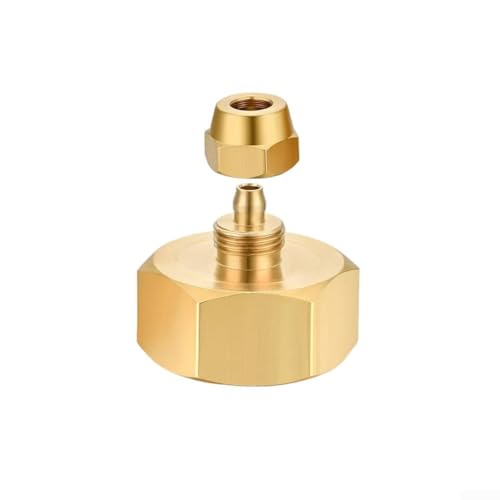 Gartenschlauch-Adapter aus Messing, 3/4 Zoll auf 1/4 Zoll für Bewässerungssysteme, matt für sicheren Halt und hervorragende Wasserleckvermeidung (1 Stück) von DAZZLEEX