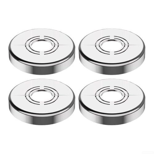Heizschlauch-Dekorabdeckungen mit Blumenmuster, 4 Stück, für Heizkörper und Dusche, mit variablen Größenoptionen (Silber) von DAZZLEEX