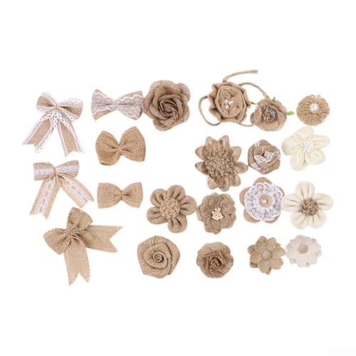 Jute-Blumendekorationen zur Verbesserung Ihrer Hochzeitserfahrung und Ihres Wohnstils (D 9 Stück) von DAZZLEEX