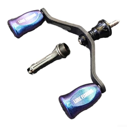 Kohlefaser-Ersatz-Wippgriff und Balance-Stange für NASCI, Sephia, für STELLA Rollen, Unterstützung für Twinpower, für Complex, für SAHARA-Modelle (blau-lila) von DAZZLEEX