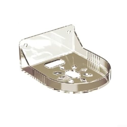 Kompaktes Wandregal, Monitorregal ohne Bohren, zur Aufbewahrung von Routern, Dekorationen und kleinen Pflanzen (braun) von DAZZLEEX