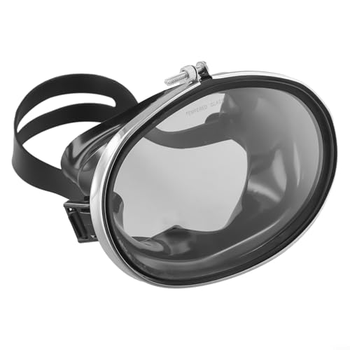 Leichte Tauchmaske mit 4 mm dickem gehärtetem Glas für zuverlässige Unterwasserleistung (dunkelblau) von DAZZLEEX