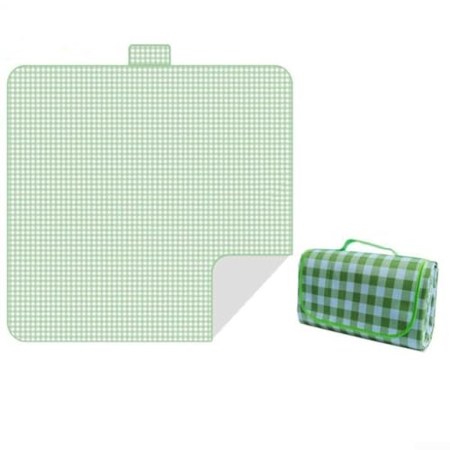 Leichte wasserdichte Picknickmatte mit Griff, ideal für Outdoor-Veranstaltungen und Sportveranstaltungen (grün) von DAZZLEEX