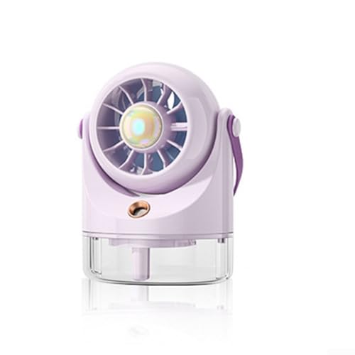 Mini Desktop Klimaanlage Ventilator mit 3 Geschwindigkeitsstufen Verdunstungskühler für Zuhause und Büro Persönliche Kühlung (Lila) von DAZZLEEX