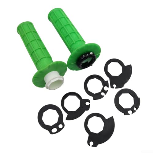 Motorrad 22 mm Handgriffe mit Cam Lockon System für schnelle Installation und stabilen Halt (ist grün) von DAZZLEEX