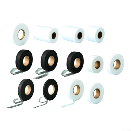 Nähstabilität verstärkt mit zuverlässigem doppelseitigem Vliesstoffband (15 cm weiß) von DAZZLEEX