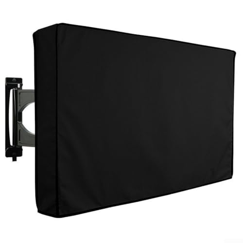 Outdoor TV Abdeckung aus 210D Oxford Stoff Wasserdicht Staubdicht Schutzhülle für Flachbildfernseher mit verstärkten Doppelnähten (50-52) von DAZZLEEX