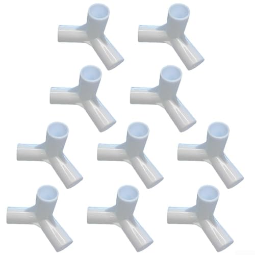 Outdoor Use Pack of 10 Plastic Tent Pole Tee Connectors for Various Applications (90 degree tee) von DAZZLEEX