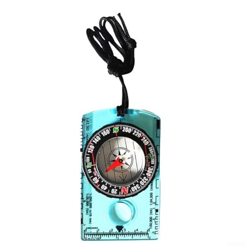 Outdoor für Kompass mit Azimutlager und integrierter Lupe für detaillierte Kartenanalyse und genaue Navigation auf Abenteuerausflügen (Blau) von DAZZLEEX