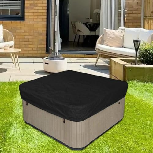 Oxford-Gewebe für Badewannen-Abdeckung, wetterbeständig und sichere Passform für Spas im Freien (200 x 200 x 85 cm) von DAZZLEEX