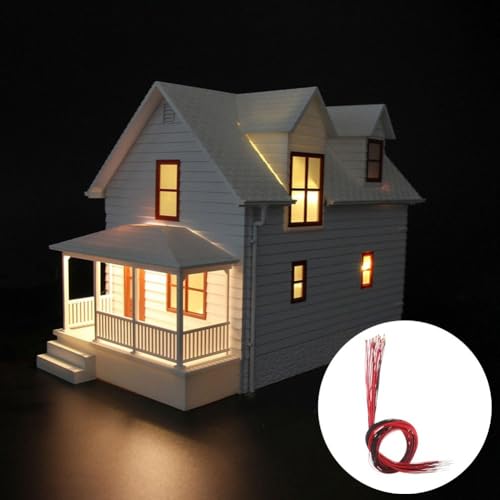 Packung mit 20 Miniatur-LEDs mit Kabeln zur Verbesserung von benutzerdefinierten Modellen einschließlich Innendisplays (grünes Licht) von DAZZLEEX