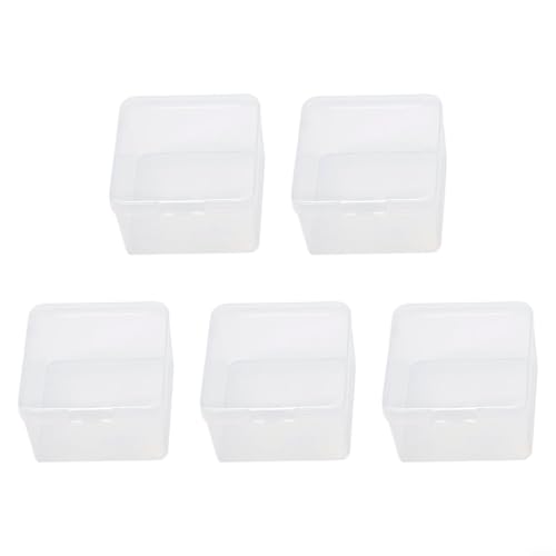 Platzsparende, transparente Kunststoff-Box für Schmuck und Ohrstöpsel, 5 Stück (A66) von DAZZLEEX
