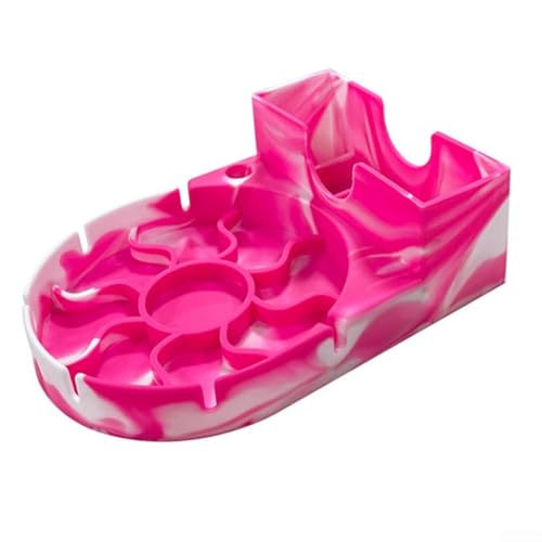 Platzsparendes Abtropfgestell für Tassen, aus Silikon, ideal für den täglichen Gebrauch (bunte grüne Rose) von DAZZLEEX