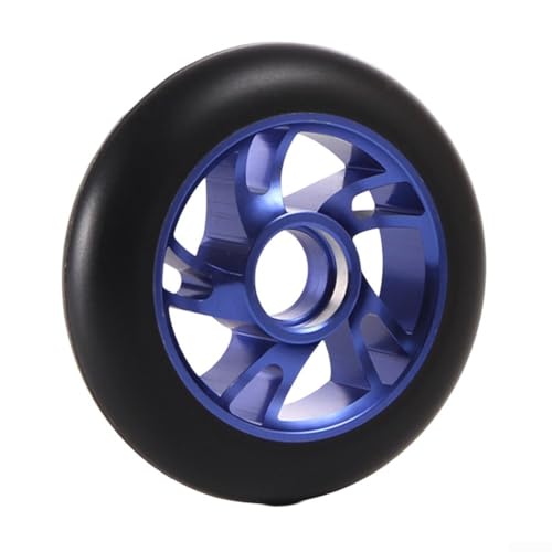 Professionelle 100 mm Pro Scooter-Räder mit CNC-verarbeiteter Nabe aus Aluminiumlegierung und verschleißfesten Reifen (blau) von DAZZLEEX
