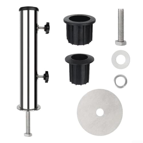 Robuster Schirmrohrhalter mit verstellbarer Passform für verschiedene Stangengrößen (Galvanik) von DAZZLEEX
