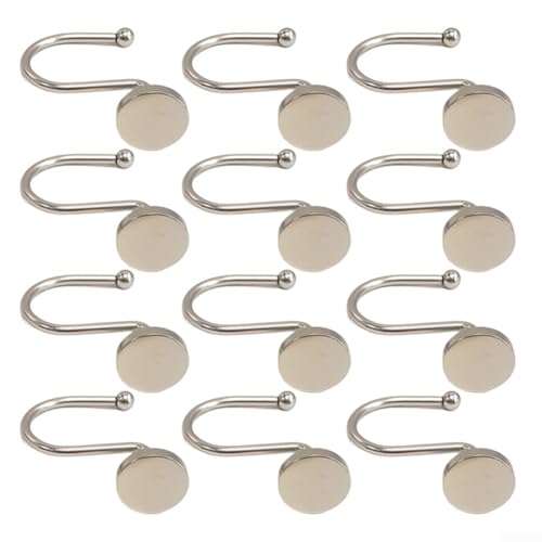 Rostbeständige Duschvorhangringe aus Eisenlegierung für den täglichen Gebrauch in jedem Badezimmer (Nickel) von DAZZLEEX