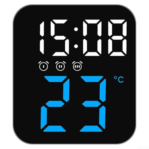Schlankes Design LED-Digitalwecker bietet eine benutzerfreundliche Erfahrung durch Sprachaktivierung und mehr (blaues Licht) von DAZZLEEX