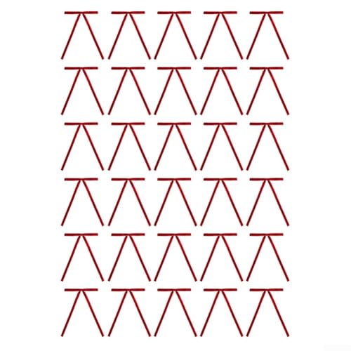 Set mit 30 Samtschleifen für Weihnachtsbaum- und Kranzdekoration, entworfen mit beflocktem Stoff, um saisonale Wohnkultur zu bereichern (rot) von DAZZLEEX