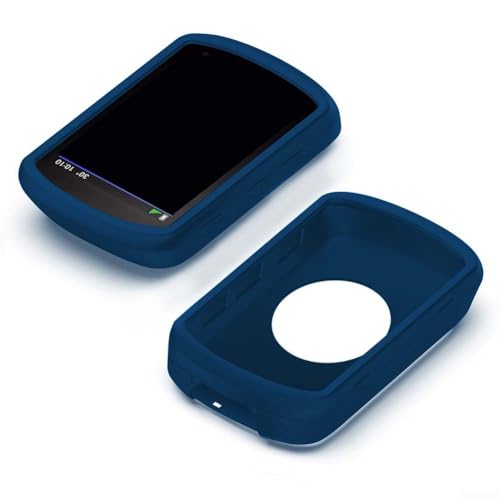 Silikon-Schutzhülle für Garmin Edge 540 und Edge 840 Fahrradcomputer mit gehärteter Folie (blau) von DAZZLEEX