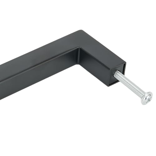 Stilvolle, mattschwarze Griffe, 5 Stück, Griffe für Küchenschränke mit einfacher Installation (128 mm) von DAZZLEEX