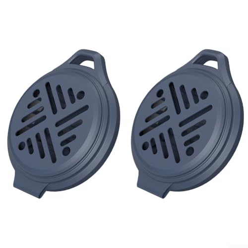 Tragbarer feuerfester Spulenhalter 2er Set mit wetterbeständigem Design, geeignet zum Aufhängen oder Aufstellen flach im Außenbereich, inklusive praktischem Riegel für schnelle Ascheentsorgung (blau) von DAZZLEEX