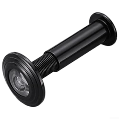 Türspion Guckloch für Feuerschutztüren, mit Diebstahlschutzabdeckung und Weitwinkelobjektiv, einstellbare Länge für verschiedene Türgrößen, aus robustem Zinklegierungsmaterial (B) von DAZZLEEX