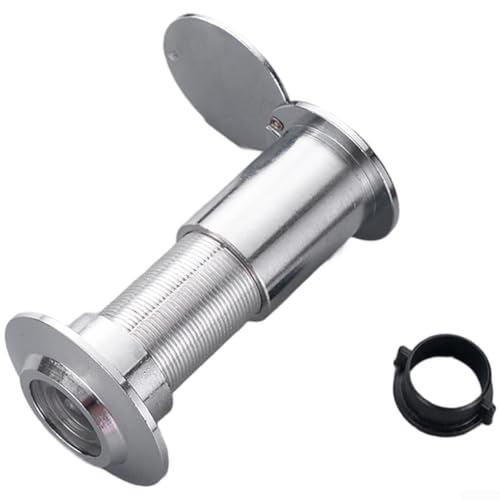 Türspion Guckloch für Feuerschutztüren, mit Diebstahlschutzabdeckung und Weitwinkelobjektiv, einstellbare Länge für verschiedene Türgrößen, aus robustem Zinklegierungsmaterial (C) von DAZZLEEX