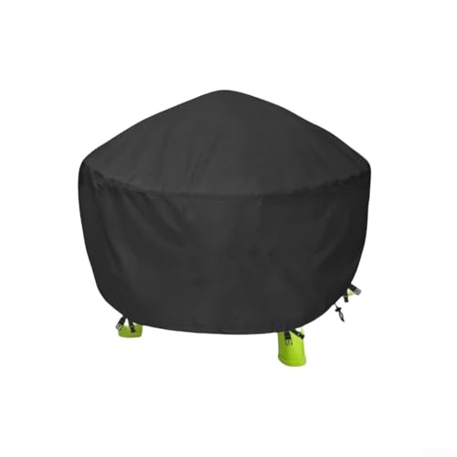 Wasserdichte Abdeckung für Outdoor Spielzeugtische aus 210D Oxford-Stoff mit sicheren Druckknöpfen und verstellbarem Kordelzug, schützt vor Regen und Wind (Schwarz) von DAZZLEEX