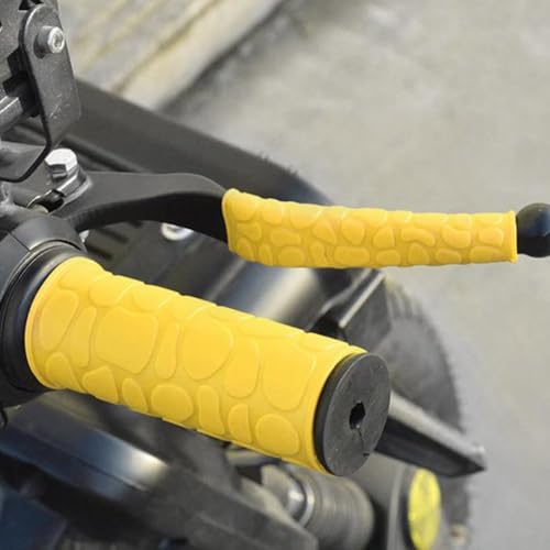 Weiche Silikon-Motorrad-Lenkerabdeckung zum Schutz der Bremsgriffe und bietet rutschfesten Halt während der Fahrt (gelb) von DAZZLEEX
