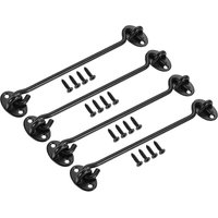 4-teiliger schwarzer 8-Zoll-Lufthaken mit verstärkter Schraube, Edelstahl-Lufthaken, Fensterhaken, Nagelhaken, für Küche, Toilette, Badezimmer 4-teiliger schwarzer 8-Zoll-Lufthaken mit verstärkter Schraube, Edelstahl-Lufthaken, Fensterhaken, Nagelhaken, für Küche, Toilette, Badezimmer von DAZZLER