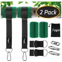 Robuste Hängematte mit Gurten, 150 cm Aufhängung, mit D-Ring – zwei Karabinerhaken – max. Belastung 500 kg, Befestigungsseile zum Schaukeln von DAZZLER