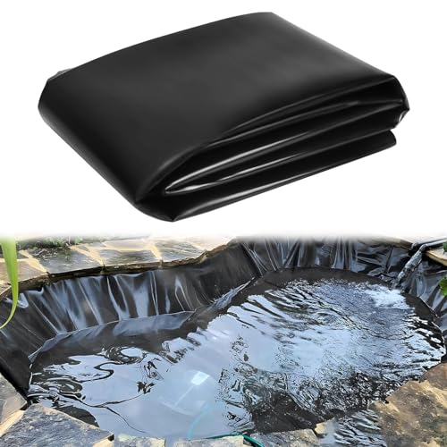 DAZZTIME Teichfolie,Gartenteich Teichplane,Stärke 0,2 mm,Große Fischteichfolie,Schwarze Folie Garten,Teichfolie 3x2m,Baufolie Extra Stark,für Fischteiche,Brunnen,Wassergarten und Wasserfall von DAZZTIME