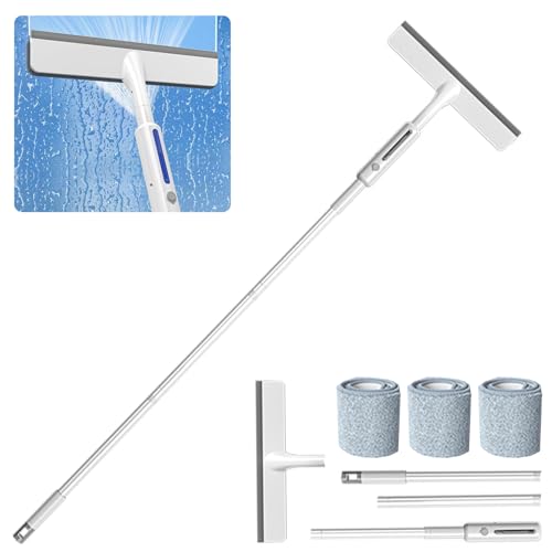 DAZZTIME Doppelseitiges Sprüh-Fensterreinigungsgerät,Fensterabzieher,Fensterreinigungsset,mit 3 Mikrofaserpads,Fensterputzer Set Professionelles,für Dusche,Badezimmer,Spiegel,Glas-Reinigung. DAZZTIME Doppelseitiges Sprüh-Fensterreinigungsgerät,Fensterabzieher,Fensterreinigungsset,mit 3 Mikrofaserpads,Fensterputzer Set Professionelles,für Dusche,Badezimmer,Spiegel,Glas-Reinigung. von DAZZTIME