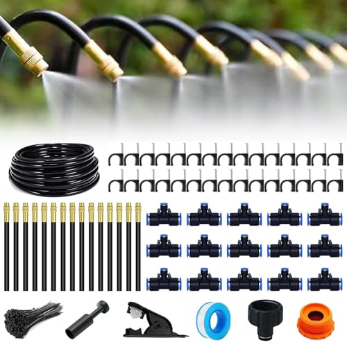 Garten BewässerungsSystem,Garten Bewässerung Kit 15M,Nebelbewässerungskit,DIY Gartenbewässerung,360 ° Automatische Bewässerung Schlauch,für Topfpflanzen Balkon Flower Bed Terrasse von DAZZTIME