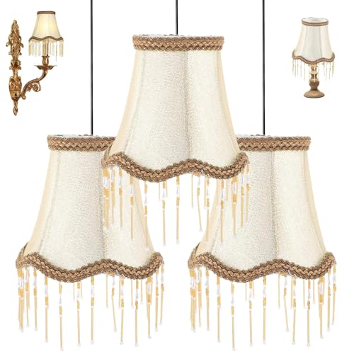 Lampenschirm für Tischlampe,3 Stück Lampenschirm Retro,Viktorianischen Stil,für Dekorative Innenräume,Wohn- & Schlafzimmer Nachttischlampe,Tischleuchte von DAZZTIME