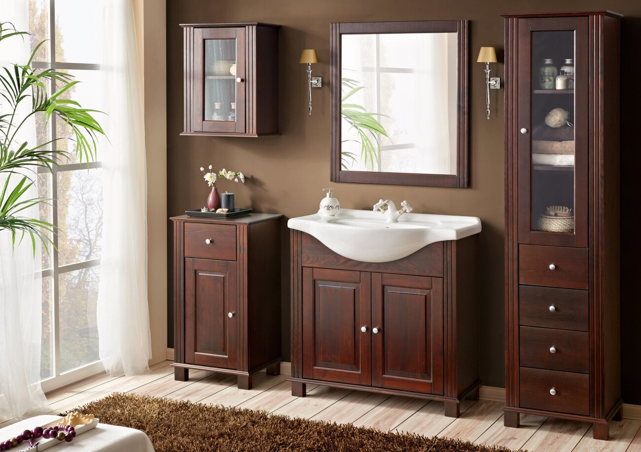 DB-Möbel Badmöbel-Set Badezimmer-set "ROMA"5-set RETRO Waschtischschränk 85cm DB-Möbel Badmöbel-Set Badezimmer-set "ROMA"5-set RETRO Waschtischschränk 85cm von DB-Möbel
