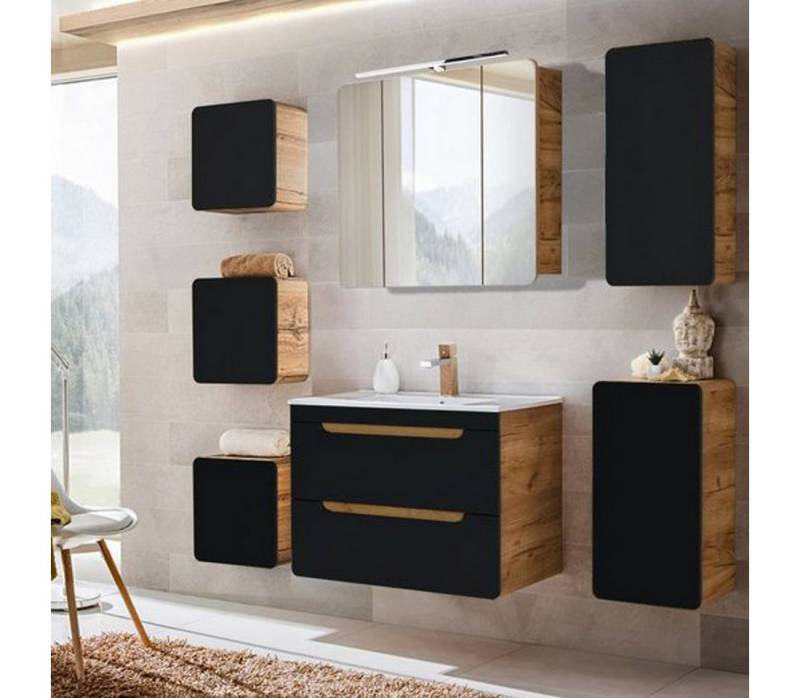 DB-Möbel Badmöbel-Set "Selda-set"(Spar-Set, 7-St), mit LED-Spiegelschrank 180/200/46cm von DB-Möbel