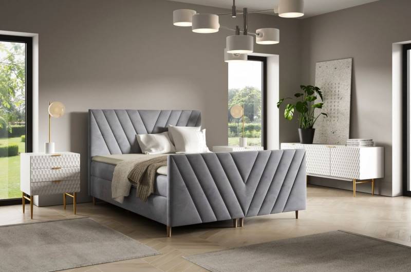 DB-Möbel Boxspringbett BOXSPRINGBETT "BENO-light" Möbel vom Hersteller. von DB-Möbel