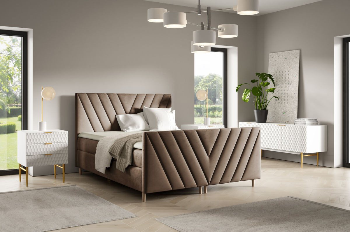 DB-Möbel Boxspringbett BOXSPRINGBETT "BENO-light" Möbel vom Hersteller. von DB-Möbel